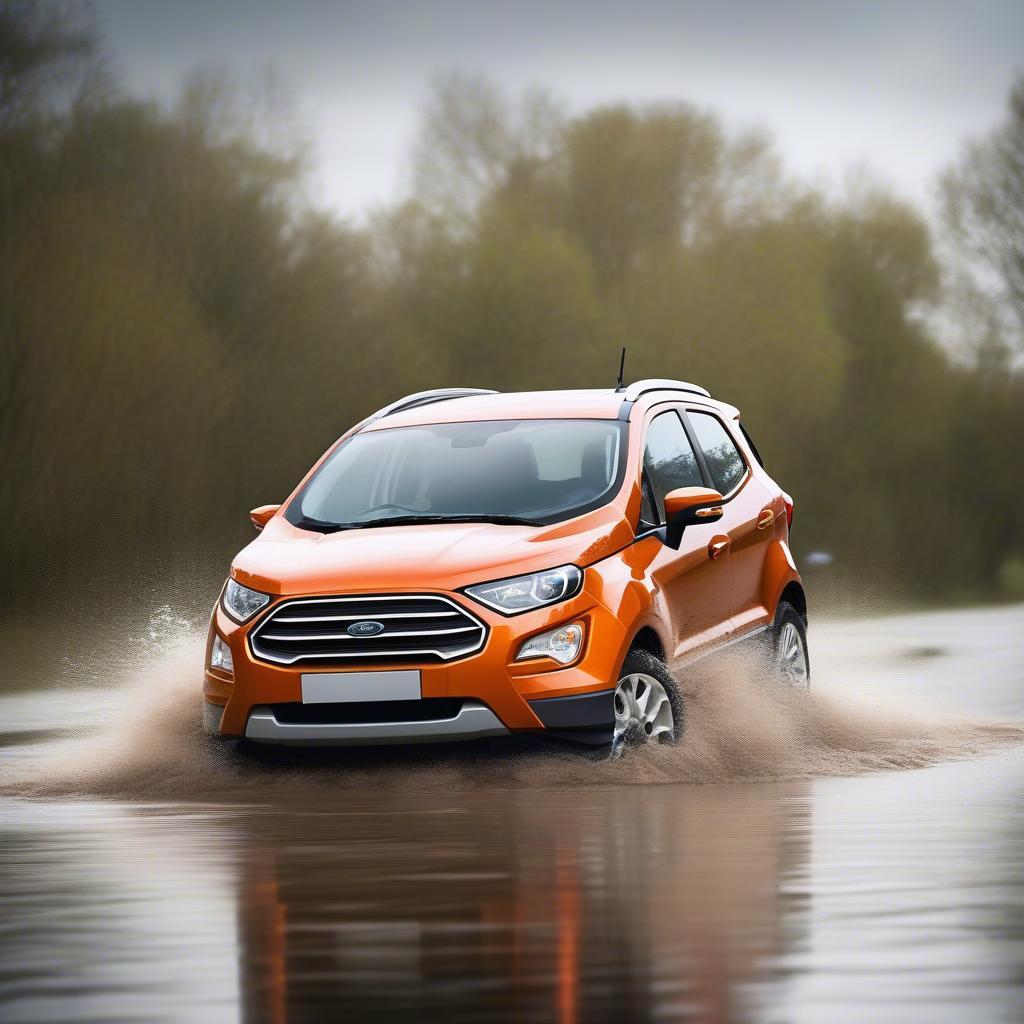 Ford Ecosport 2016 vượt qua vùng ngập nước