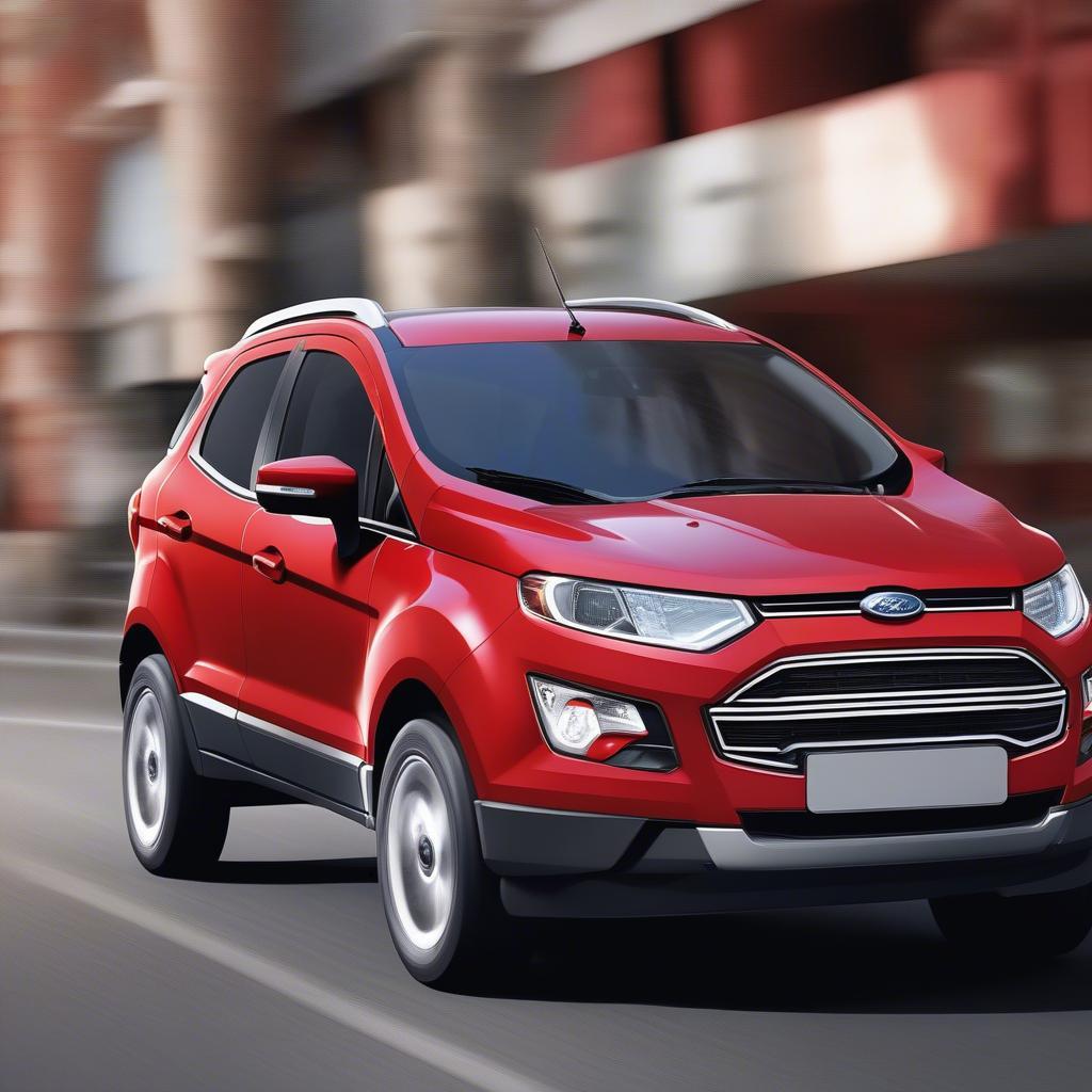 Ford EcoSport màu đỏ nóng cháy