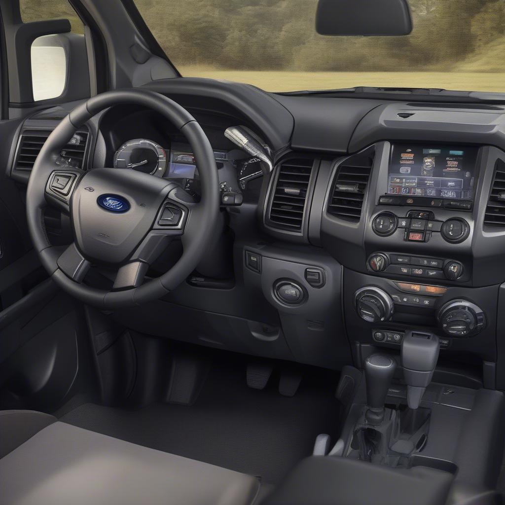 Nội thất Ford Ranger 2019 rộng rãi và tiện nghi